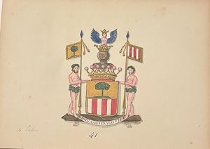 Wapenkaart/Coat of Arms: Coloured coat of arms De Sales, drawing, 1 p.