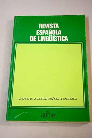 Imagen del vendedor de Revista espaola de lingstica, Ao 1996, vol. 26, n 1:: Novedades en el estudio de los arabismos en iberorromance; Teora de catstrofes y variacin lingstica; Aspectos de la sufijacin en espaol; Texto y contexto: la irona cono fenmeno del discurso; El campo lxico de los verbos de posesin en la semntica conceptual; Acusativo y dativo: dinmica sincrnica del latn al castellano a la venta por Alcan Libros