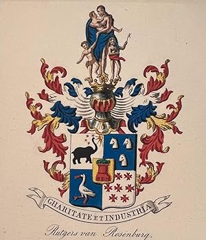 Wapenkaart/Coat of Arms: Coloured coat of arms Rutgers van Rosenburg, variable colours, 1 p.