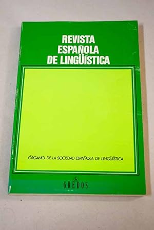 Imagen del vendedor de Revista espaola de lingstica, Ao 1996, vol. 26, n 2:: Estructura informativa y teoras de la dialogicidad; En favor de una morfologa paradigmtica: las formaciones espaolas en -ata; Disponibilidad lxica en escolares del Pas Vasco; Relevancia del discurso en el uso del imperfecto; El valor fontico y fonolgico de e clos brief y e clos long en el habla de Meigret; Es la interpretacin arbitraria realmente arbitraria? a la venta por Alcan Libros