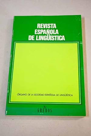 Bild des Verkufers fr Revista espaola de lingstica, Ao 1997, vol. 27, n 1:: Sinonimia y diferencia de significado; Las relaciones interoracionales y la llamada subordinacin adverbial; Sobre algunos problemas actuales de la lingstica histrico-comparativa; Vocabularios cientfico-tcnicos y lxico comn en el latn clsico; Tipologa frente a tipologa: Nuevos frentes de la hiptesis glotlica; Definicin funcional de prrafo como unidad de coherencia, Arduun est nomina rebus et res nominibus reddere; Aspectos grficos de la documentacin vizcana tardomedieval zum Verkauf von Alcan Libros