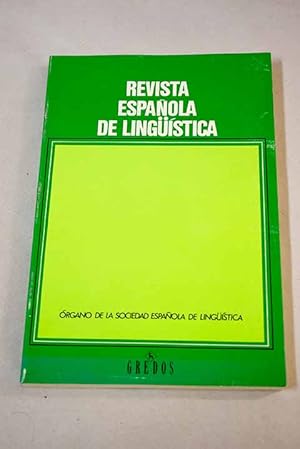 Immagine del venditore per Revista espaola de lingstica, Ao 1994, vol. 24, n 2:: La lengua ibrica; El componente no verbal en la interaccin comunicativa; Relacin dialectal entre colonia y metrpoli: Herencia o proximidad geogrfica? Eretria y Oropo; Estrategias comunicativas: La pregunta retrica en espaol; La oracin conclusiva con el molde ES.y.CONQUE.; Condiciones sociales de un cambio sintctico; Adverbios y categoras funcionales en espaol; La determinacin del sintagma en gramtica funcional; Las funciones de as, bien y mal venduto da Alcan Libros