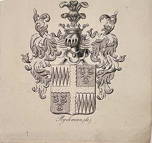 Wapenkaart/Coat of Arms: Black and white coat of arms Ryckman (de), 1 p.