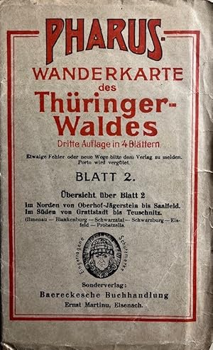 Pharus Wanderkarte des Thüringer-Waldes. Blatt 2 (von 4). 3. Auflage. 1 : 80 000.