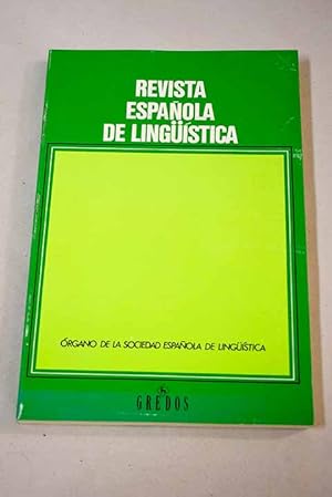 Bild des Verkufers fr Revista espaola de lingstica, Ao 2002, vol. 32, n 2:: Hacia una concepcin no-discreta de algunas formaciones con anti- en espaol; El quod latino y el que espaol introductores de condicionales; Sobre la estructura del orden VSO; Los verbos de realizacin gradual: estructura lxica; Sobre la interficie semntica-sintaxis de los verbos de habla en ingls antiguo: los verbos que designan la manera de hablar; Crtica de las teoras modulares de la relacin lenguaje-metro; Adjetivacin lingstica y eptesis retrica: un enfoque semntico; Dedicatoria y 'prlogo' de la primera gramtica acadmica (1771) zum Verkauf von Alcan Libros