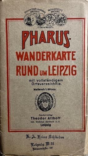 Pharus Wanderkarte: Rund um Leipzig mit vollständigem Ortsverzeichnis. Maßstab: 1 : 90 000.