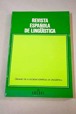 Seller image for Revista espaola de lingstica, Ao 1995, vol. 25, n 1:: Texto, gramtica, historia: la codificacin del acto ilocutivo en la interrogativas indirectas; Cortesa, frmulas convencionales y estrategias indirectas; El enunciado interrogativo a la luz de la pragmtica (ejemplificacin sobre el griego antiguo); La posesin de la lengua (de E. Coseriu a G. Salvador); Construciones concesivas con para; El campo temporal en la semntica conceptual; Estructuras lxicas complejas en latn: la oposicin entre sumo y accipio con respecto a do, y entre cedo y fugio con respecto a fugo for sale by Alcan Libros