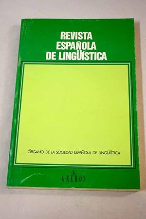 Seller image for Revista espaola de lingstica, Ao 1995, vol. 25, n 1:: Texto, gramtica, historia: la codificacin del acto ilocutivo en la interrogativas indirectas; Cortesa, frmulas convencionales y estrategias indirectas; El enunciado interrogativo a la luz de la pragmtica (ejemplificacin sobre el griego antiguo); La posesin de la lengua (de E. Coseriu a G. Salvador); Construciones concesivas con para; El campo temporal en la semntica conceptual; Estructuras lxicas complejas en latn: la oposicin entre sumo y accipio con respecto a do, y entre cedo y fugio con respecto a fugo for sale by Alcan Libros