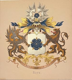 Wapenkaart/Coat of Arms: Coloured coat of arms Ruys, variable colours, 1 p.