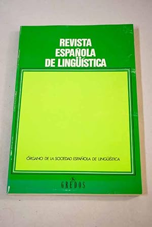 Image du vendeur pour Revista espaola de lingstica, Ao 1979, vol. 9, n 1:: Comparacin de los sistemas fonolgicos del espaol y del portugus; Apuntes para un estudio formal del adjetivo latino; Implicaciones dialectales y repercusin fonolgica en el sistema palatal vasco derivadas de la interferencia de un fonema castellano; Creacin lxica mediante siglas; El elemento subsahrico en el lxico venezolano; Semntica y sintaxis de las construcciones con 'ser' y 'estar'; Lingstica y publicidad; Situacin comunicativa y texto literario; Propuesta para una temprana introduccin de las oraciones subordinadas en la enseanza de las lenguas modernas mis en vente par Alcan Libros