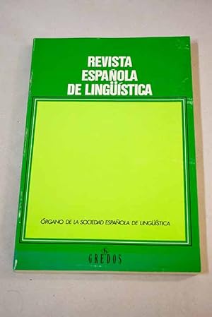 Bild des Verkufers fr Revista espaola de lingstica, Ao 1997, vol. 27, n 1:: Sinonimia y diferencia de significado; Las relaciones interoracionales y la llamada subordinacin adverbial; Sobre algunos problemas actuales de la lingstica histrico-comparativa; Vocabularios cientfico-tcnicos y lxico comn en el latn clsico; Tipologa frente a tipologa: Nuevos frentes de la hiptesis glotlica; Definicin funcional de prrafo como unidad de coherencia, Arduun est nomina rebus et res nominibus reddere; Aspectos grficos de la documentacin vizcana tardomedieval zum Verkauf von Alcan Libros