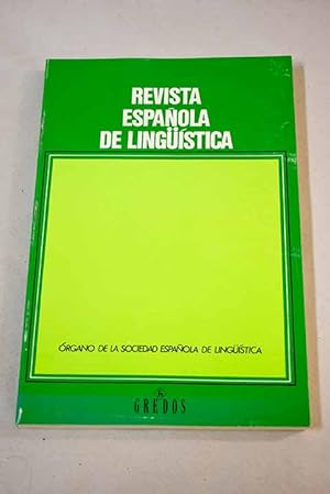 Bild des Verkufers fr Revista espaola de lingstica, Ao 2004, vol. 34, n 1:: Conjunciones, conjunciones compuestas, y locuciones conjuntivas en antiguas gramticas del espaol; Contexto epistemolgico y modelo doctrinal de las ideas lingsticas de Lorenzo Hervs (1735-1809); Sincretismos en la morfologa nominal; Valores diatticos de los marcadores instrumentales y comitativos: enfoque tipolgico; Vladislav Markovic Illic-Svityc (1934-1966): contribuciones a la lingstica comparada 70 aos despus de su nacimiento zum Verkauf von Alcan Libros