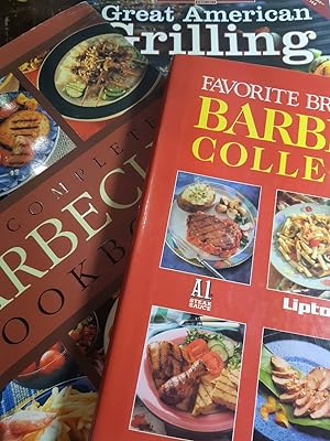 Seller image for Three Barbeque Books: Great American Grilling; Favorite Brand Name Barbeque Collection; the Complete Barbeque Cook Book for sale by Hammonds Antiques & Books