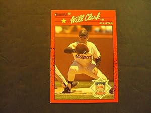 Will Clark Baseball Card Donruss #707 1990 Error Card