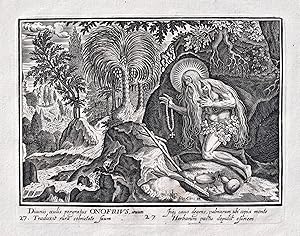 Seller image for Divinis oculis pergratus Onofrius." - Onophrios der Groe Onuphrius / Einsiedler hermit ermite / ermites hermits for sale by Antiquariat Steffen Vlkel GmbH