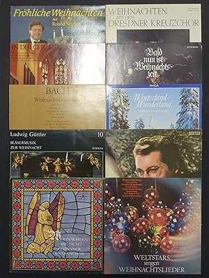 10 verschiedene Schallplatten Weihnachten 12 LP