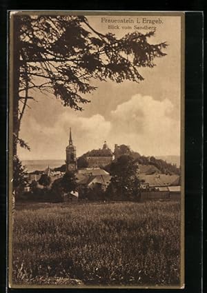 Bild des Verkufers fr Ansichtskarte Frauenstein, Blick vom Sandberg zum Ort zum Verkauf von Bartko-Reher