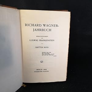 Immagine del venditore per Richard Wagner-Jahrbuch: Dritter Band. venduto da ANTIQUARIAT Franke BRUDDENBOOKS