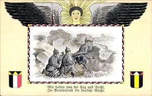 Bild des Verkufers fr Ansichtskarte / Postkarte Wir halten treu bei Tag und Nacht im Frankenland die deutsche Wacht, Nenke und Ostermaier 7547 zum Verkauf von akpool GmbH