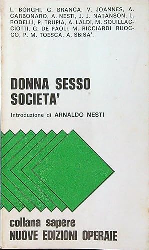 Seller image for Donna sesso societa' for sale by Librodifaccia