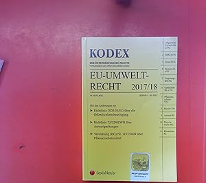 Bild des Verkufers fr Kodex. EU-Umweltrecht 2017/18, 14. Auflage zum Verkauf von biblion2