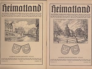 Heimatland. Jahrgang 1951. (12 Hefte in 5 Büchern) Zeitschrift für Heimatkunde, Naturschutz, Kult...