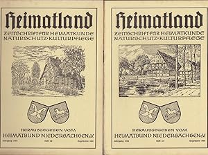 Heimatland. Jahrgang 1952. (12 Hefte in 5 Büchern) Zeitschrift für Heimatkunde, Naturschutz, Kult...