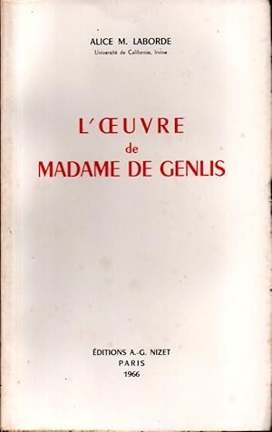 Imagen del vendedor de L'oeuvre de madame de Genlis a la venta por L'ivre d'Histoires