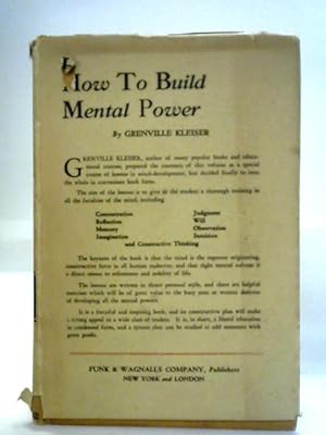 Seller image for How to Build Mental Power for sale by World of Rare Books