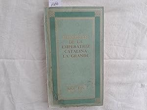 Immagine del venditore per Memorias de la Emperatriz Catalina La Grande. venduto da Librera "Franz Kafka" Mxico.