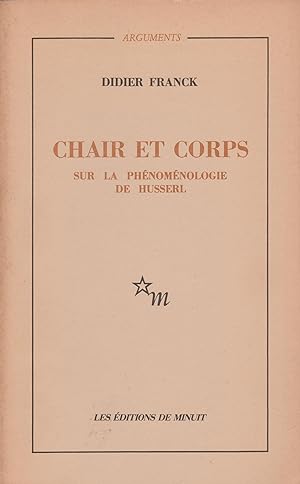 Imagen del vendedor de Chair et Corps - Sur La Phnomnologie De Husserl a la venta por nuit de chine