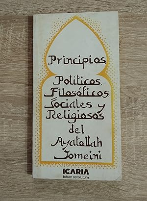 Imagen del vendedor de PRINCIPIOS POLITICOS, FILOSOFICOS, SOCIALES Y RELIGIOSOS a la venta por Libreria Bibliomania