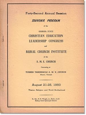 Forty-second Annual session Souvenir Program of the Georgia State Christian Education Leadership ...