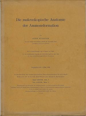 Die makroskopische Anatomie der Ammonsformation. Sonderabdruck aus: Denkschriften der Schweizeris...