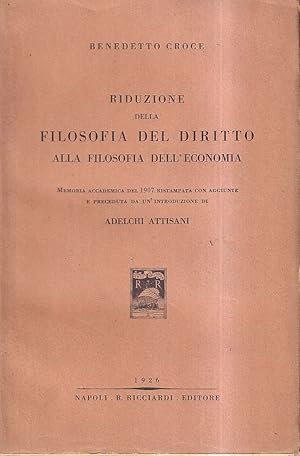 Riduzione della filosofia del diritto alla filosofia dell'economia