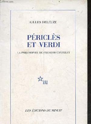 Bild des Verkufers fr Pricls et Verdi - La philosophie de Franois Chtelet. zum Verkauf von Le-Livre