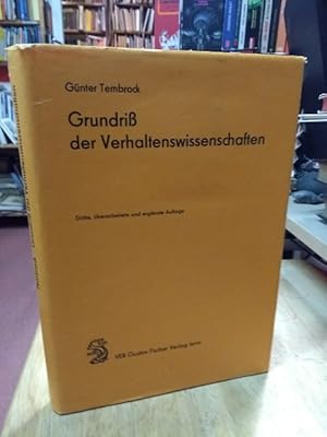 Bild des Verkufers fr Grundri der Verhaltenswissenschaften. Eine Einfhrung in die allgemeine Biologie des Verhaltens. zum Verkauf von NORDDEUTSCHES ANTIQUARIAT