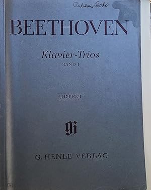 Bild des Verkufers fr Trios fr Klavier, Violine und Violoncello. Band I. Urtext . zum Verkauf von Moneyblows Books & Music