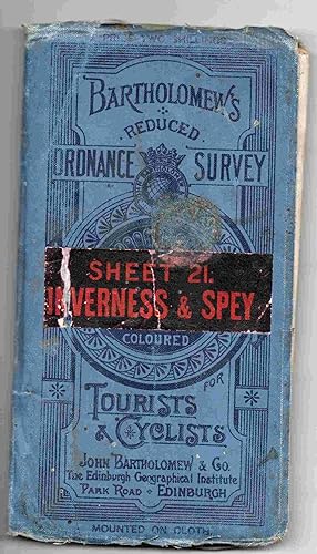 Bartholomew's Reduced Ordnance Survey. Sheet 21. Inverness & Spey. Coloured for Tourists & Cyclists.