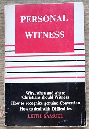 Seller image for Personal Witness for sale by Peter & Rachel Reynolds