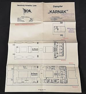 Bild des Verkufers fr Hamburg-Amerika Linie: Dampfer "Karnak". zum Verkauf von ANTIQUARIAT Franke BRUDDENBOOKS