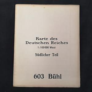 Bild des Verkufers fr Karte des Deutschen Reiches. 1 : 100.000 West. Sdlicher Teil: 603 Bhl. zum Verkauf von ANTIQUARIAT Franke BRUDDENBOOKS