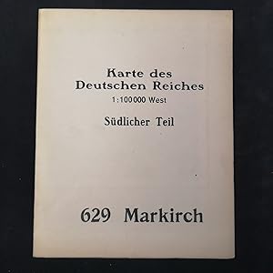 Bild des Verkufers fr Karte des Deutschen Reiches. 1 : 100.000 West. Sdlicher Teil: 629 Markirch. zum Verkauf von ANTIQUARIAT Franke BRUDDENBOOKS