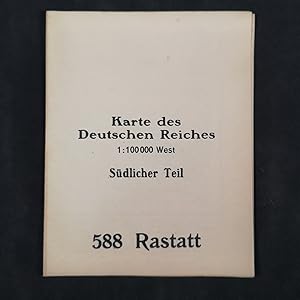 Imagen del vendedor de Karte des Deutschen Reiches. 1 : 100.000 West. Sdlicher Teil: 588 Rastatt. a la venta por ANTIQUARIAT Franke BRUDDENBOOKS