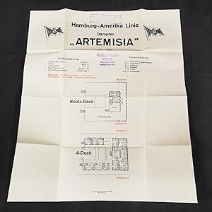 Seller image for Hamburg-Amerika Linie: Dampfer "Artemisia". for sale by ANTIQUARIAT Franke BRUDDENBOOKS