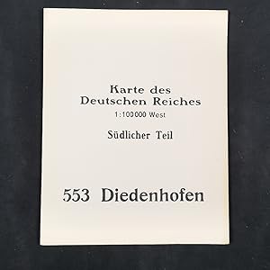 Bild des Verkufers fr Karte des Deutschen Reiches. 1 : 100.000 West. Sdlicher Teil: 540 Saarburg i. Rhld. zum Verkauf von ANTIQUARIAT Franke BRUDDENBOOKS