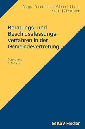 Seller image for Beratungs- und Beschlussfassungsverfahren in der Gemeindevertretung for sale by Rheinberg-Buch Andreas Meier eK