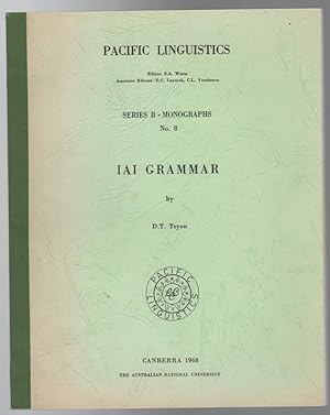 Seller image for Pacific Linguistics (Series B - Mongraphs No. 8). for sale by Time Booksellers