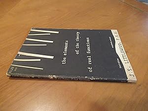 Imagen del vendedor de The Elements Of The Theory Of Real Functions: 3Rd Revised Edition (Hard) Being Notes Of Lectures Delivered In The University Of Cambridge, 1925 a la venta por Arroyo Seco Books, Pasadena, Member IOBA