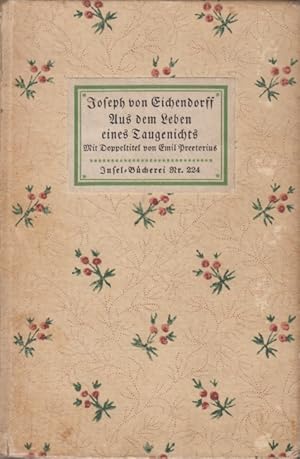 Bild des Verkufers fr Aus dem Leben eines Taugenichts. Insel-Bcherei Nr. 224. Novelle. zum Verkauf von Fundus-Online GbR Borkert Schwarz Zerfa